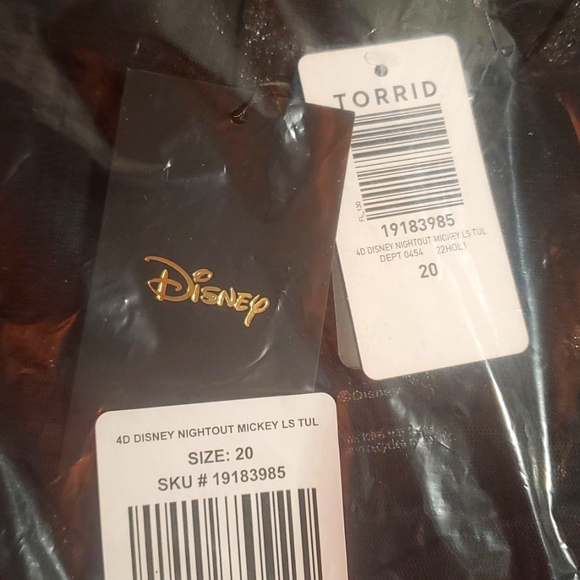❤️NWT VINTAGE TORRID MICKEY MOUSE KNEE LENGTH TULLE ILLUSION NECK SKATER DRESS - Picture 10 of 16